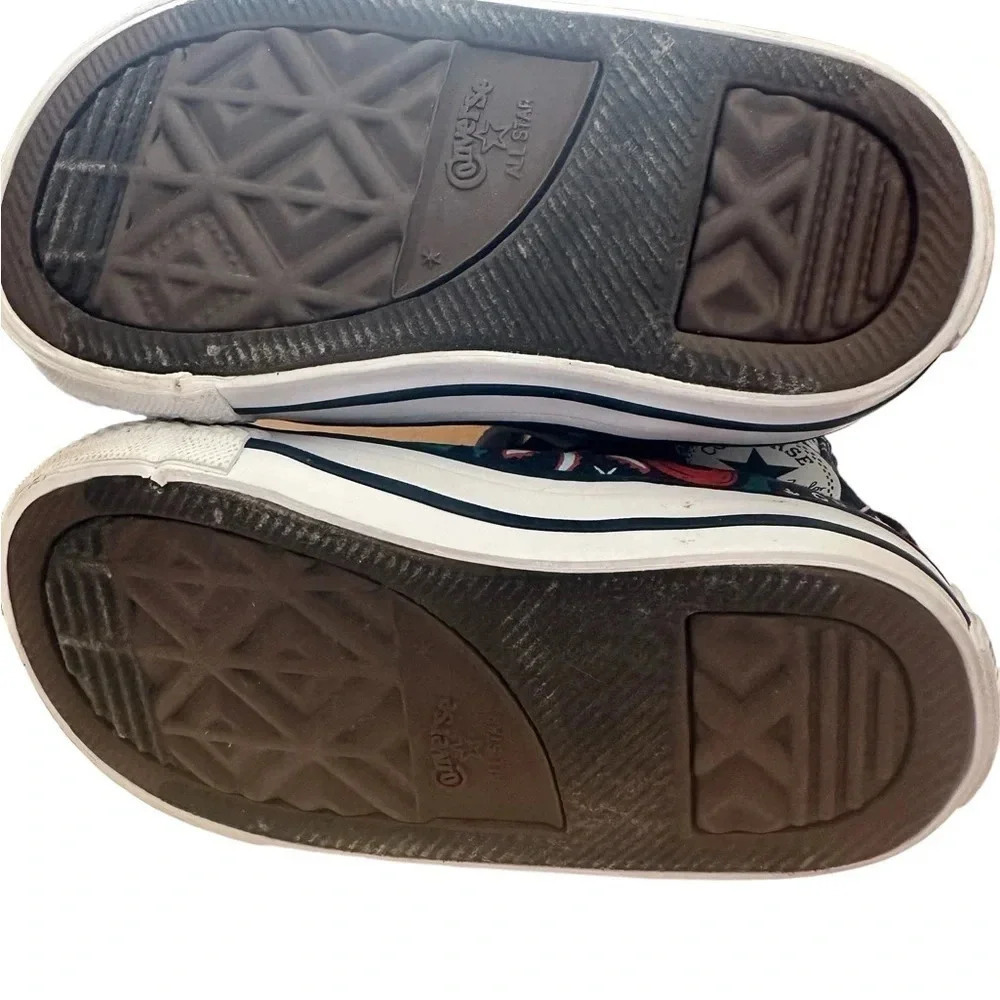 Girls Converse All Star Chuck Taylor High Top Mermaid Shoes size 4 todd… - Picture 7 of 8